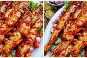 Resep udang bakar gurih pedas, enak, antiamis, dan bikin ketagihan