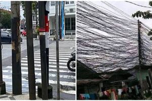 Semrawut banget, 11 potret tiang listrik ini malah bikin geregetan