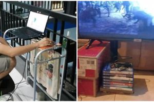 11 Tingkah nyeleneh orang gunakan alas barang elektronik ini bikin heran lihatnya