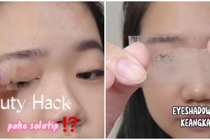 Trik bersihkan eyeshadow glitter pakai selotip ini bikin cuci muka lebih mudah tanpa tinggalkan bekas