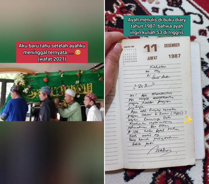 Temukan diary mendiang ayah, wanita ini tak sadar wujudkan mimpi terpendam orang tua 34 tahun lalu