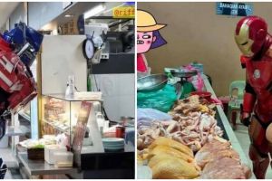 11 Momen lucu orang pakai kostum nyeleneh pas belanja, bikin gagal paham sama konsepnya