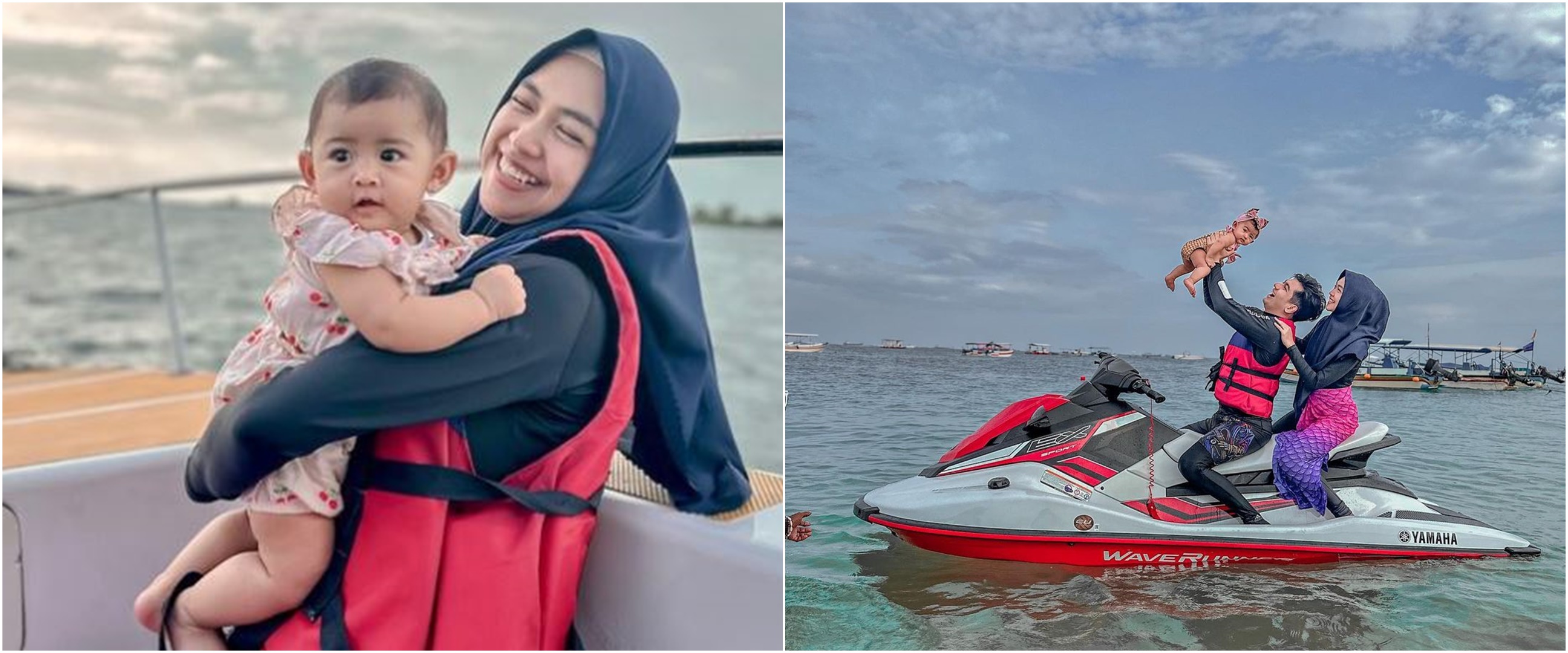 Ajak baby Moana naik jetski di laut, Ria Ricis dianggap bahayakan keselamatan anak