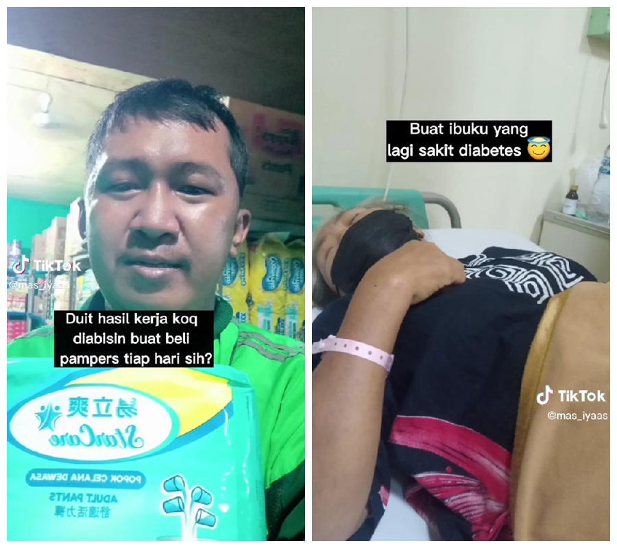 Kisah haru driver ojek online, kerja keras demi beli popok sang ibu yang sakit