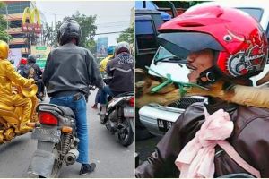 11 Potret kelakuan nyeleneh pengendara motor di jalanan ini bikin nggak habis pikir
