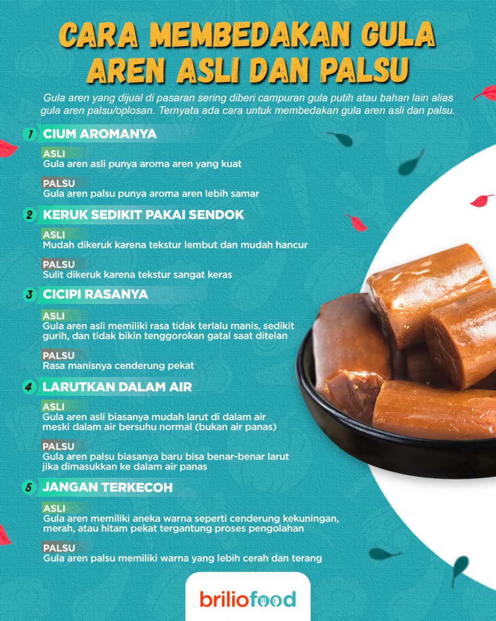 Jangan sampai salah, ini 5 cara membedakan gula aren asli dan palsu