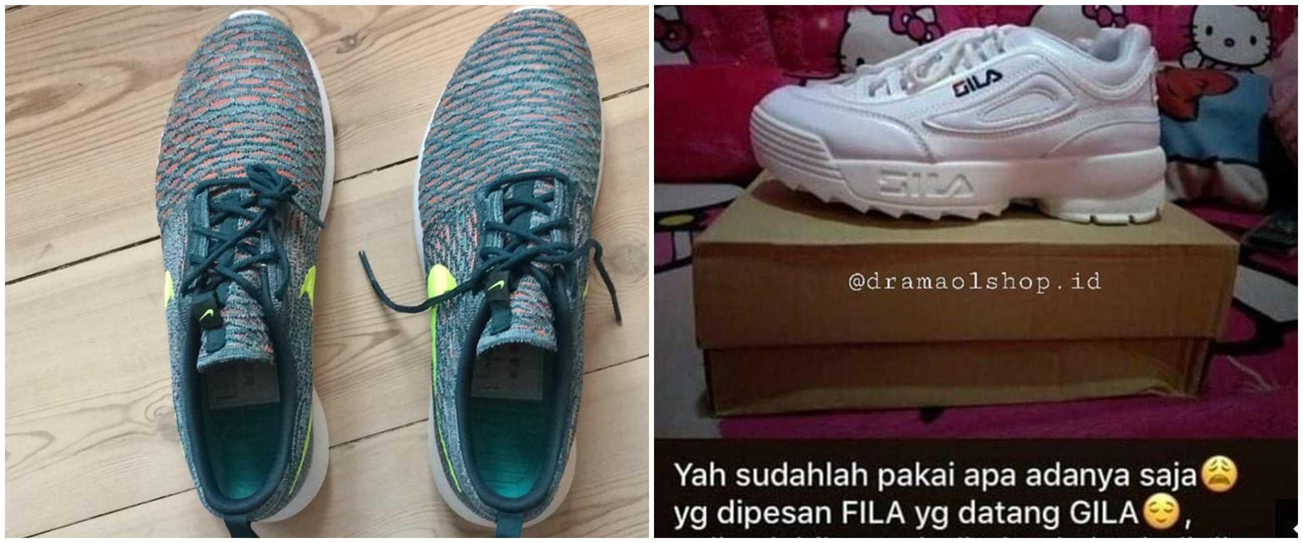 11 Momen apes orang beli sepatu di online shop, gagal tampil modis