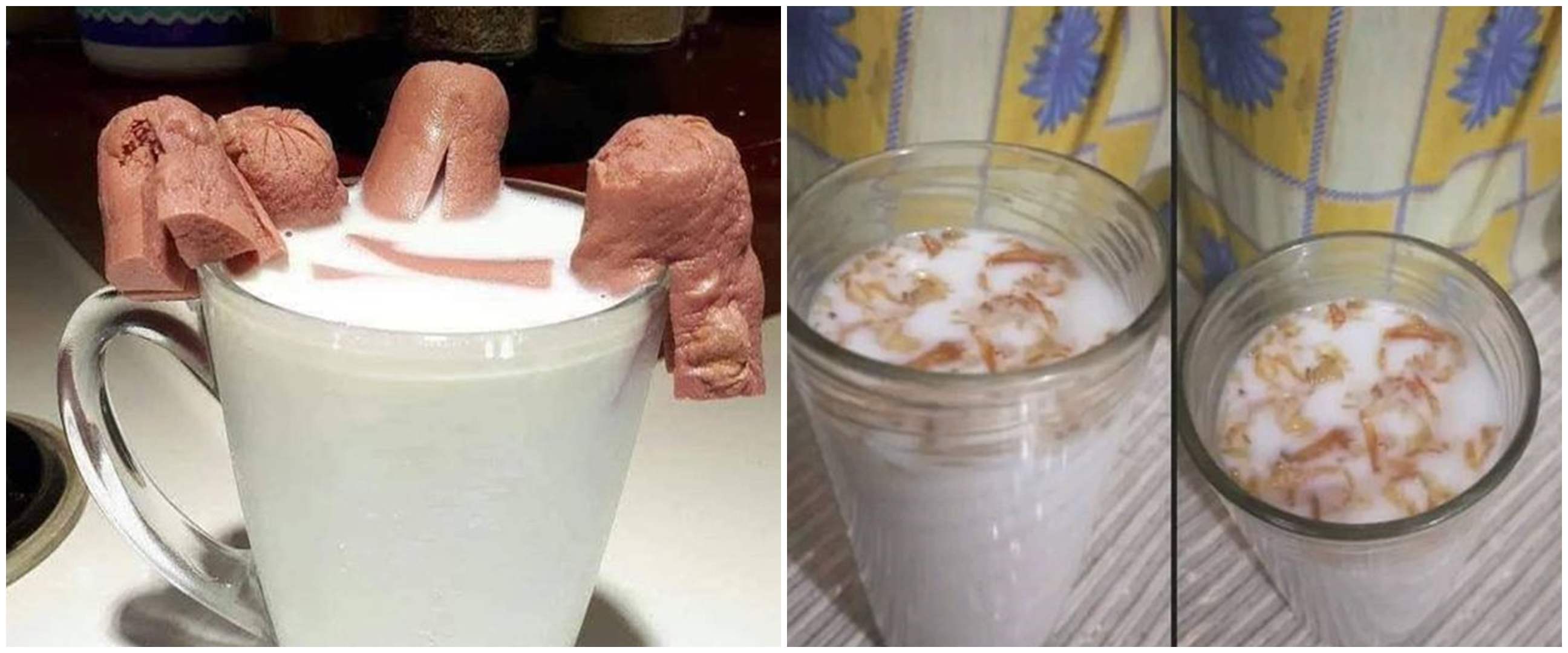 11 Tingkah nyeleneh susu dicampur makanan lain ini bikin selera hilang, berani coba?