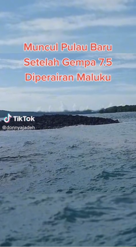 Pulau baru muncul setelah gempa M 7,5 di Maluku ini bikin heboh, begini penampakannya