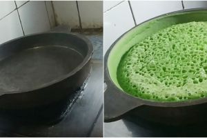 Tanpa termometer, begini trik mengecek suhu panas yang pas pada loyang martabak manis