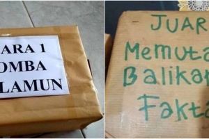 11 Potret tulisan kocak di hadiah Juara 1 ini nyeleneh pol, bikin geleng kepala