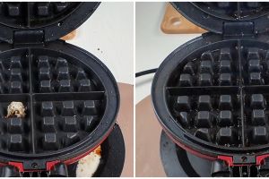 Bukan dengan air, ini cara mudah dan cepat bersihkan cetakan waffle listrik