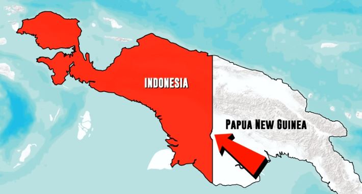 Garis lengkung di perbatasan Papua Nugini & Indonesia ini rupanya punya kisah seram di baliknya