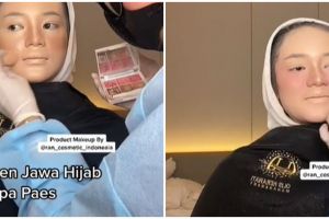 Transformasi manten Jawa hijab usai dirias MUA ini bikin takjub, tanpa paes bisa tampil manglingi