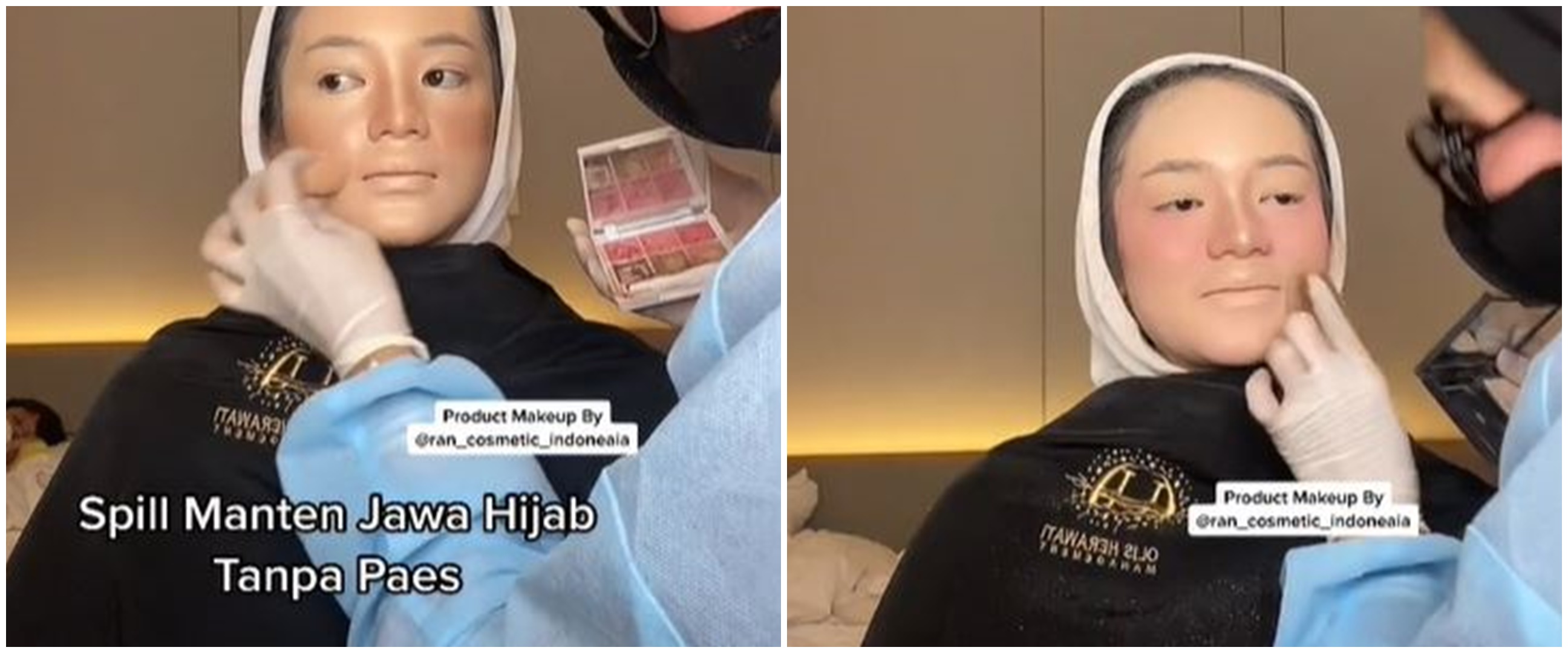 Transformasi manten Jawa hijab usai dirias MUA ini bikin takjub, tanpa paes bisa tampil manglingi