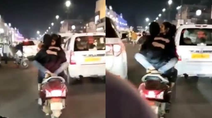 Naik motor dengan cara nggak wajar, pasangan muda-mudi ini diincar polisi