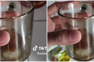 Momen gagal fokus warganet saat menyeduh minuman di dapur, bikin nyengir kuda lihatnya