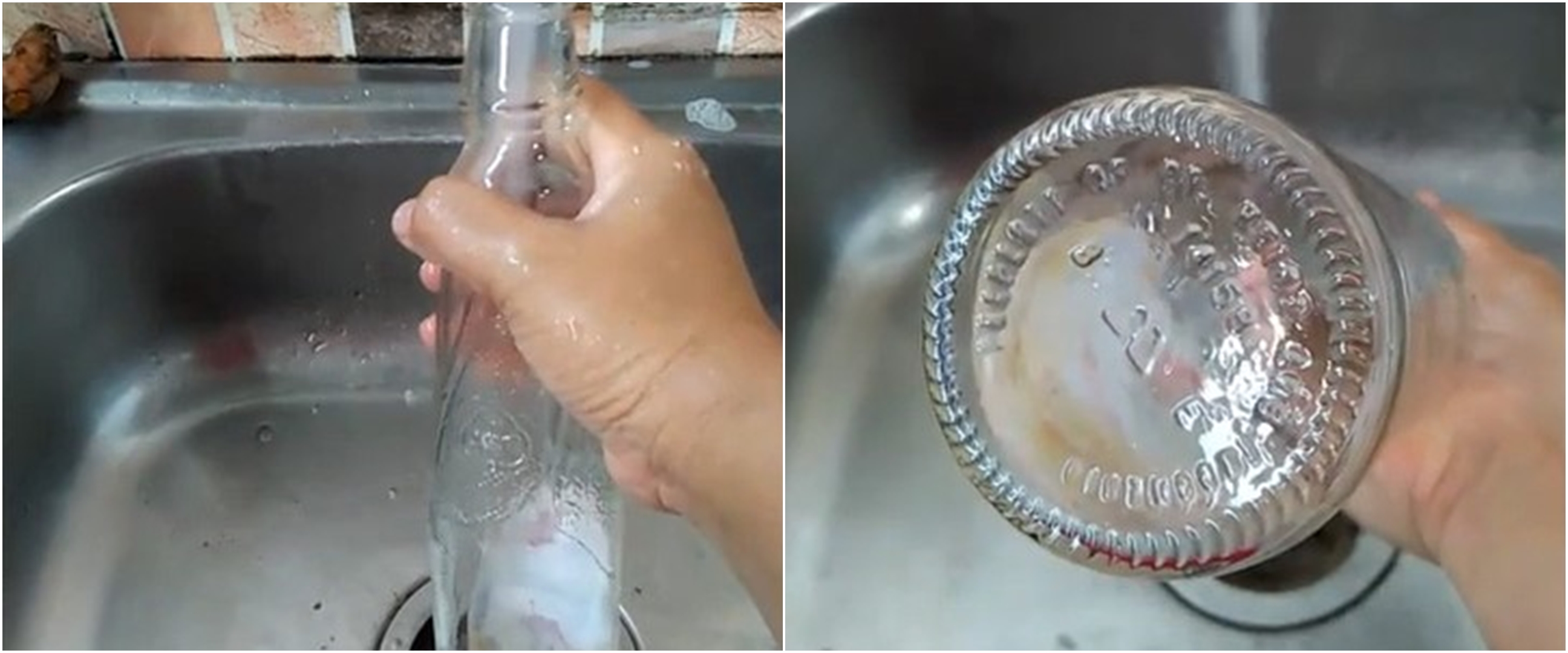 Tanpa sikat, begini trik membersihkan botol kaca bekas sirup