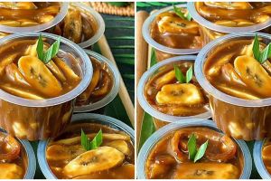Resep pisang gapit kuah nangka, legit, manis, enak, dan mudah dibuat