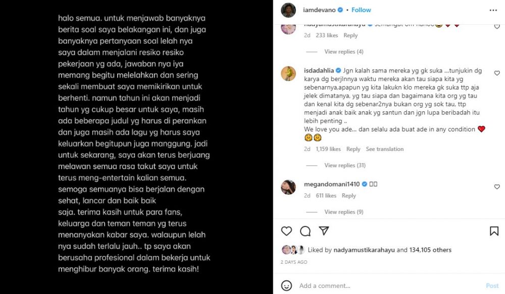 Devano Danendra curhat ingin berhenti dari dunia hiburan, Iis Dahlia beri wejangan menguatkan sang ana