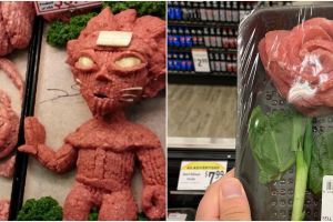 Punya bentuk tak biasa, 11 potret daging dijual di supermarket ini bikin geleng kepala