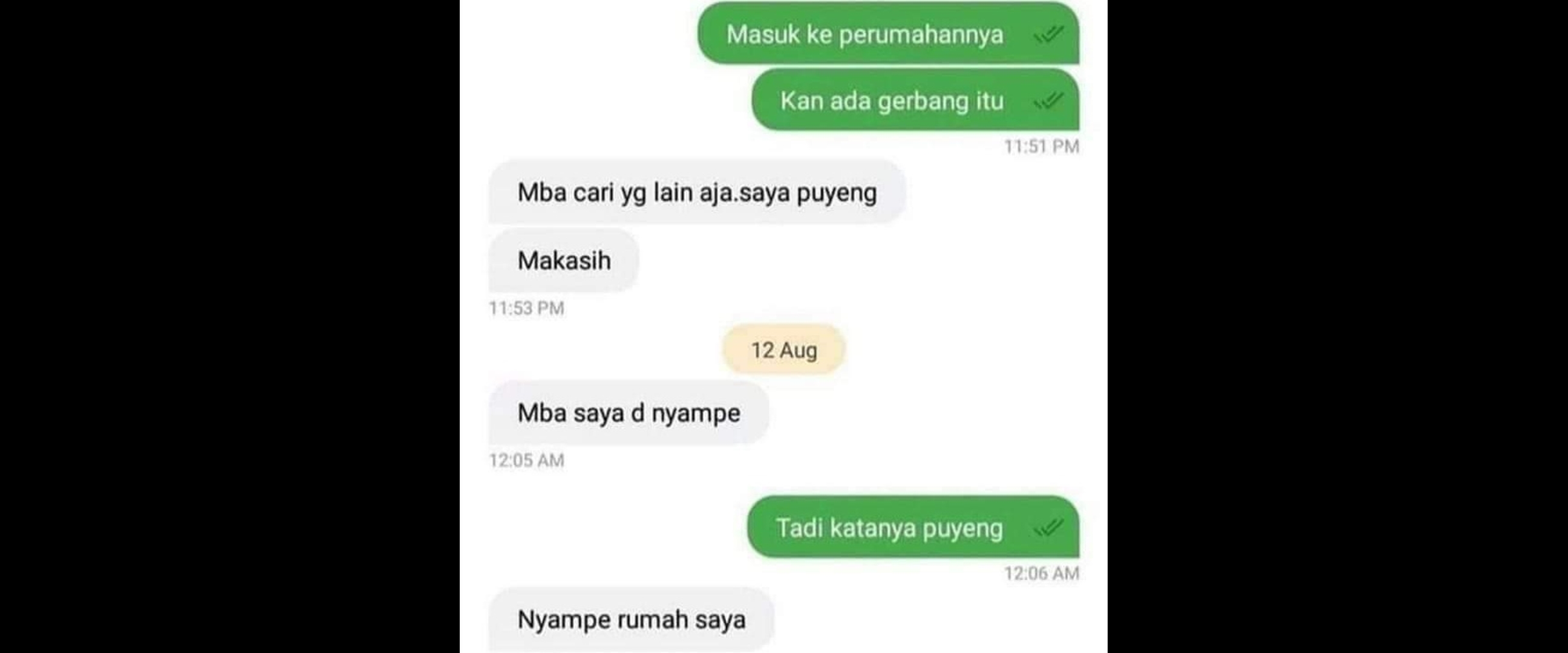 11 Chat lucu driver ojek online saat jemput penumpang ini malah di cancel, kocak sekaligus kesal