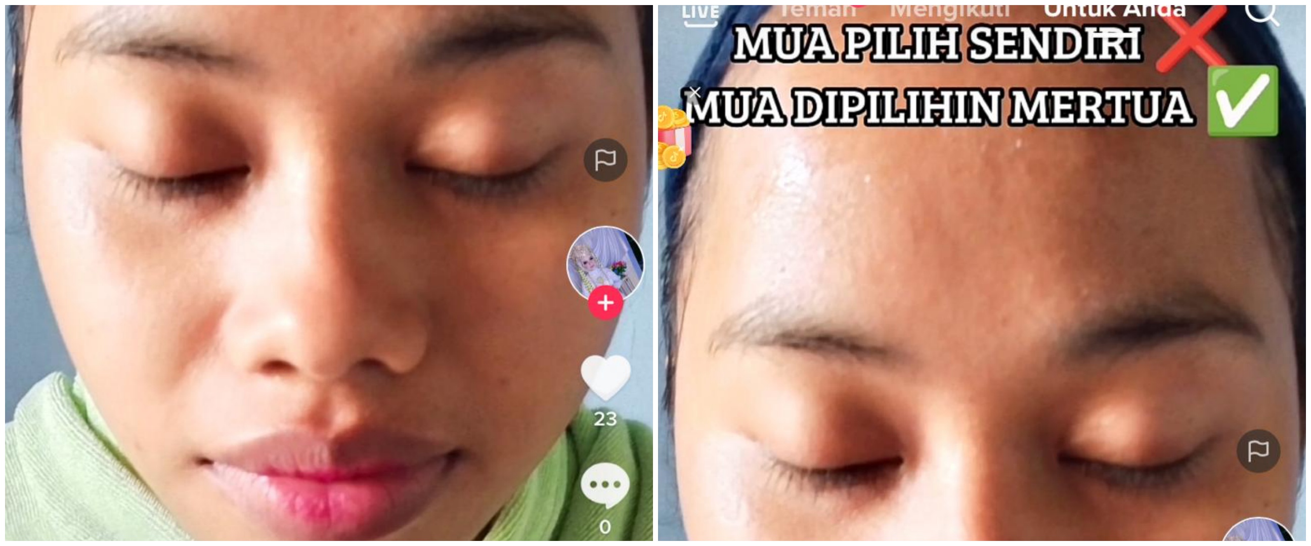Wanita ini pakai makeup dan busana pengantin adat Sunda pilihan mertua, hasilnya kayak beda orang