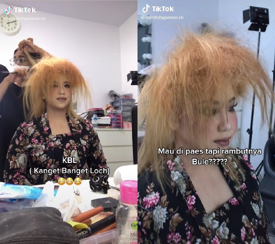 Pengantin berambut pirang ini dirias MUA pakai paes Jogja Putri, hasilnya akhirnya tak terduga