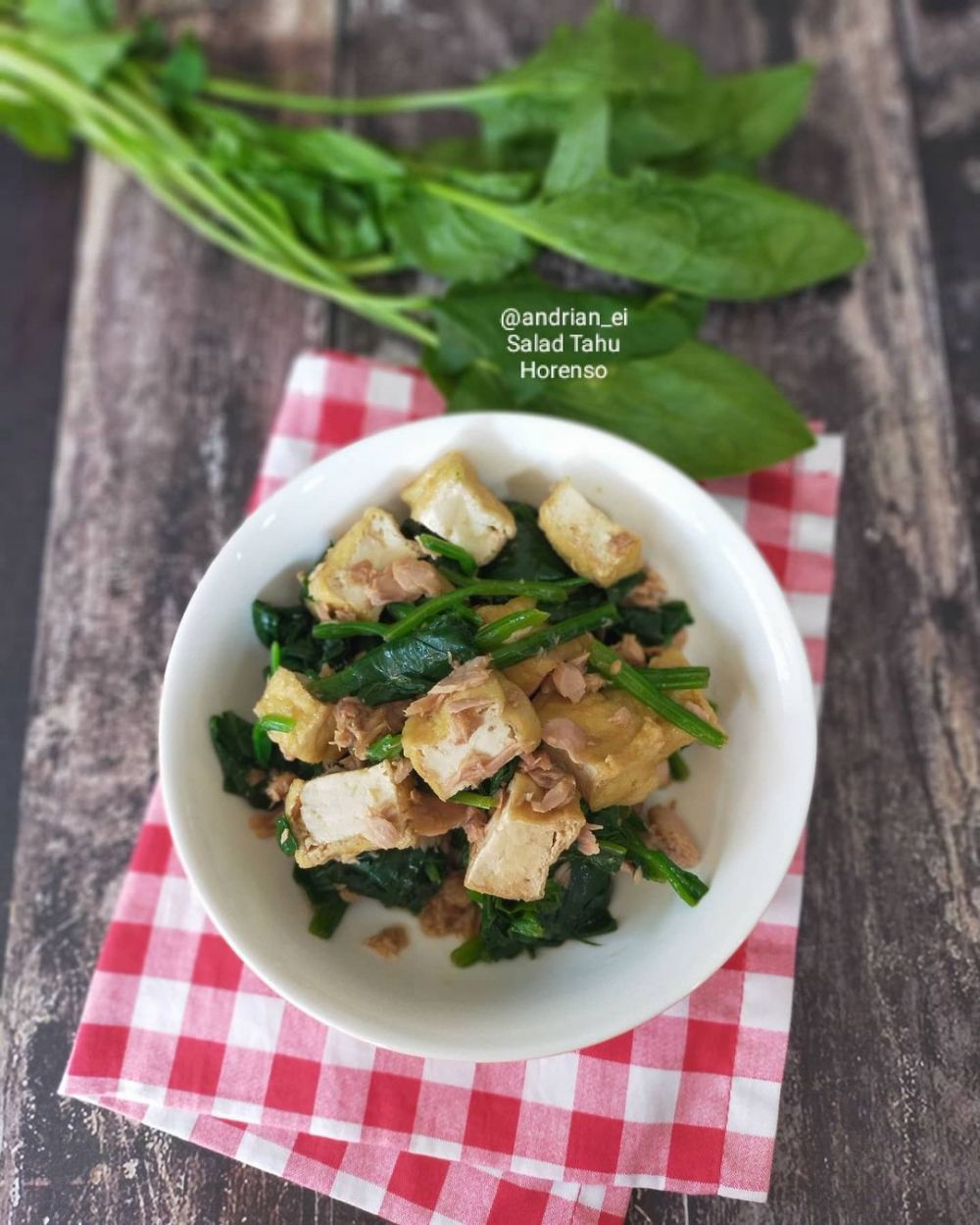 Resep salad tahu horenso, sederhana ala rumahan