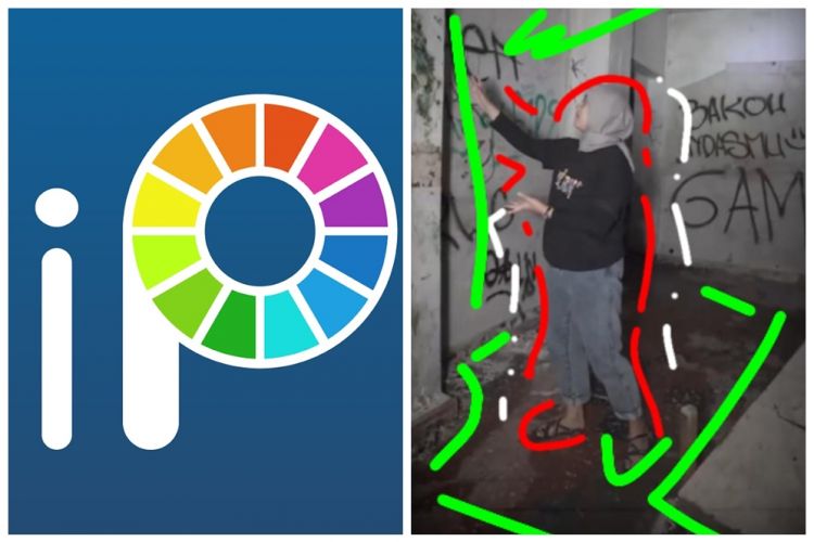 Cara simpel corat coret foto yang viral di TikTok, manfaatkan aplikasi Ibis Paint