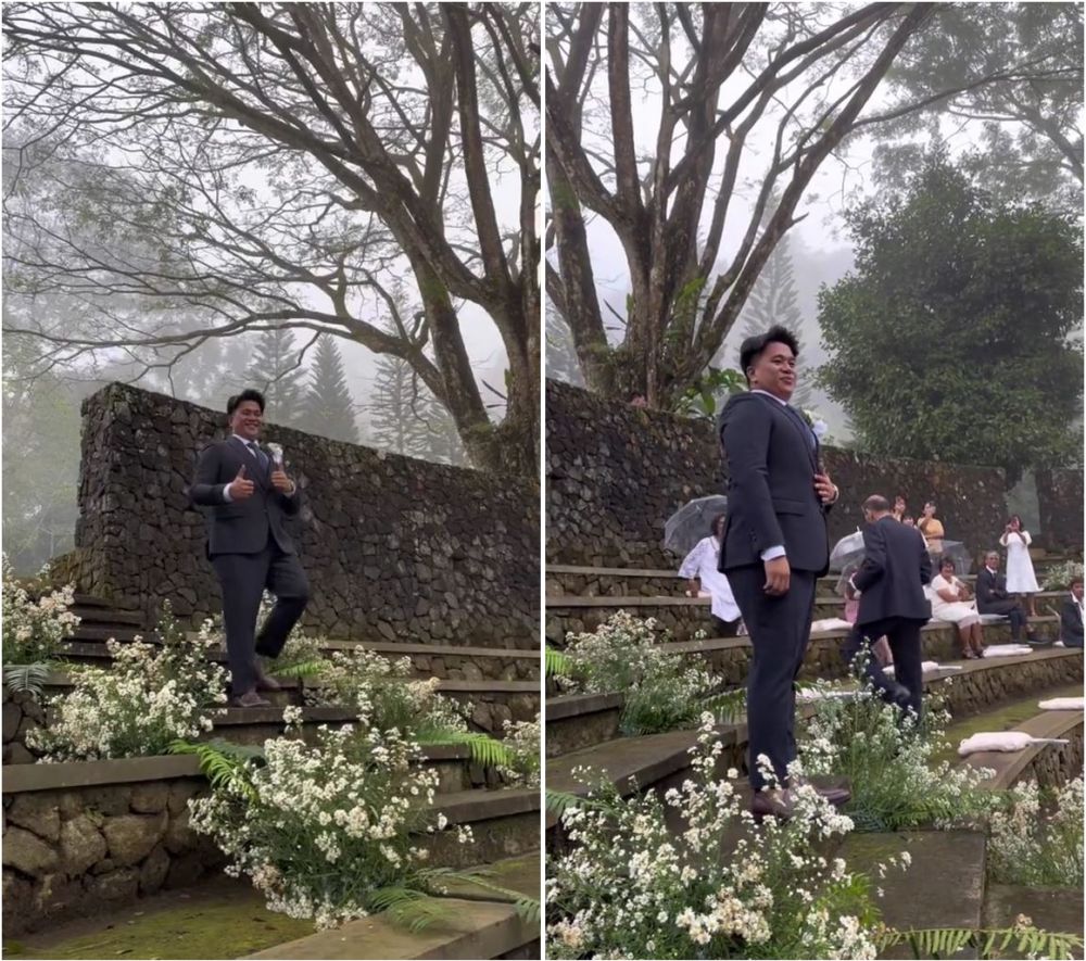 Momen nikah bertema outdoor jam 6 pagi di Manado ini serasa di film Twilight, intip potret suasananya