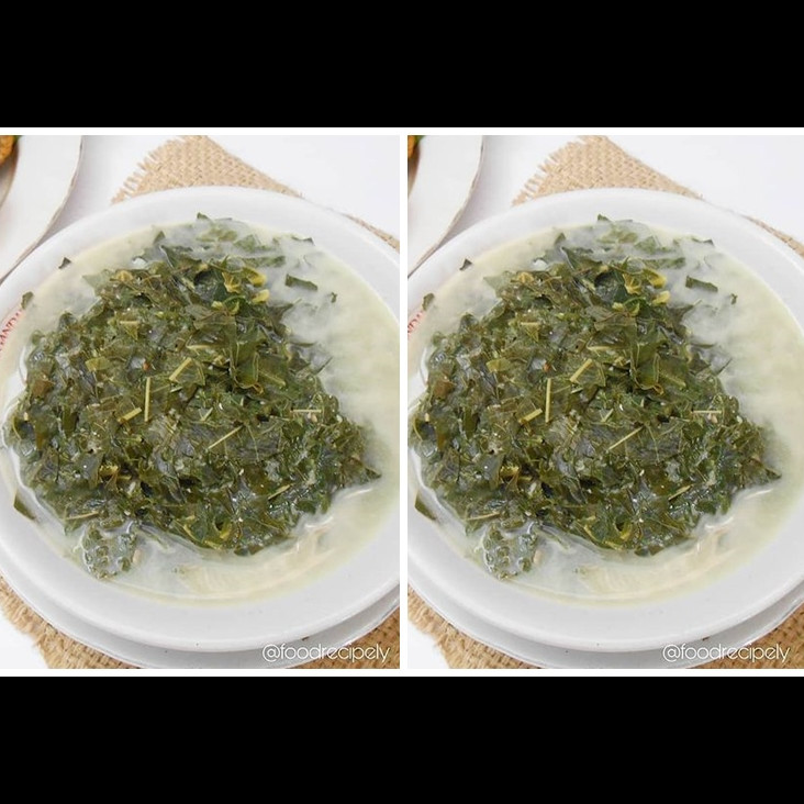 Resep sayur bobor daun singkong, nikmat disantap saat hangat bareng ayam goreng dan sambal terasi