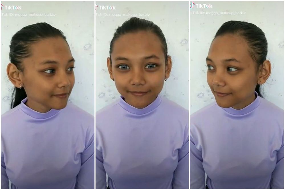 Transformasi remaja berkulit eksotis di makeup mirip Barbie, bikin lupa wajah aslinya