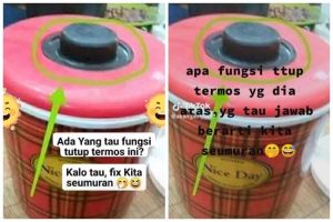 Aksi pria tunjukkan fungsi lain dari tutup termos ini bikin terkejut sekaligus nostalgia