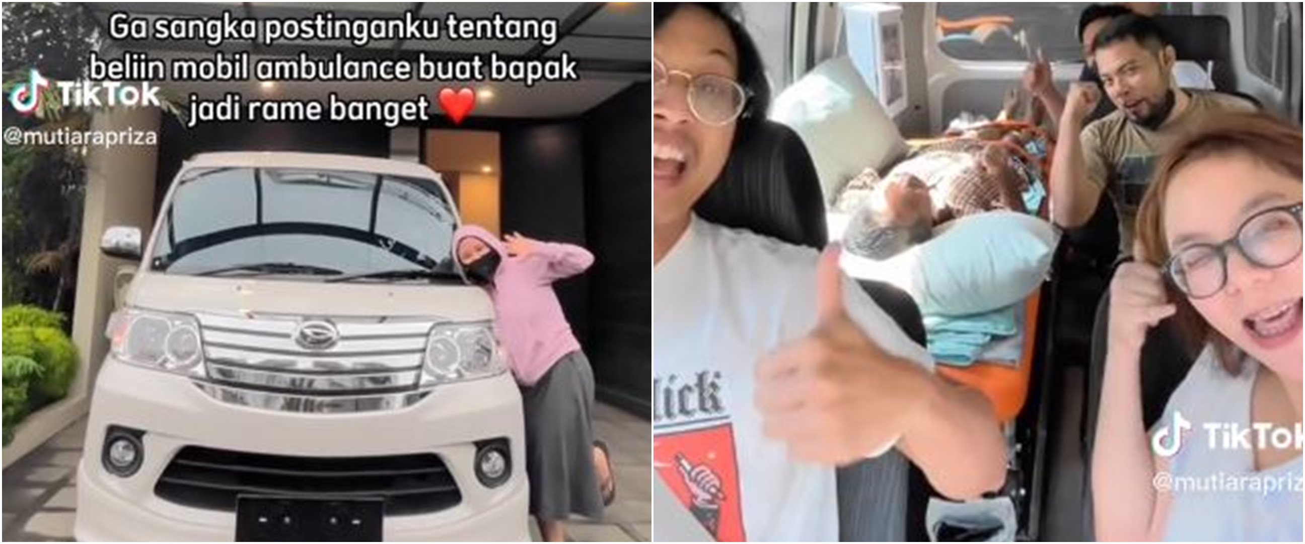 Kisah haru bakti anak merawat sang ayah yang sakit, beli ambulans untuk ajak jalan-jalan