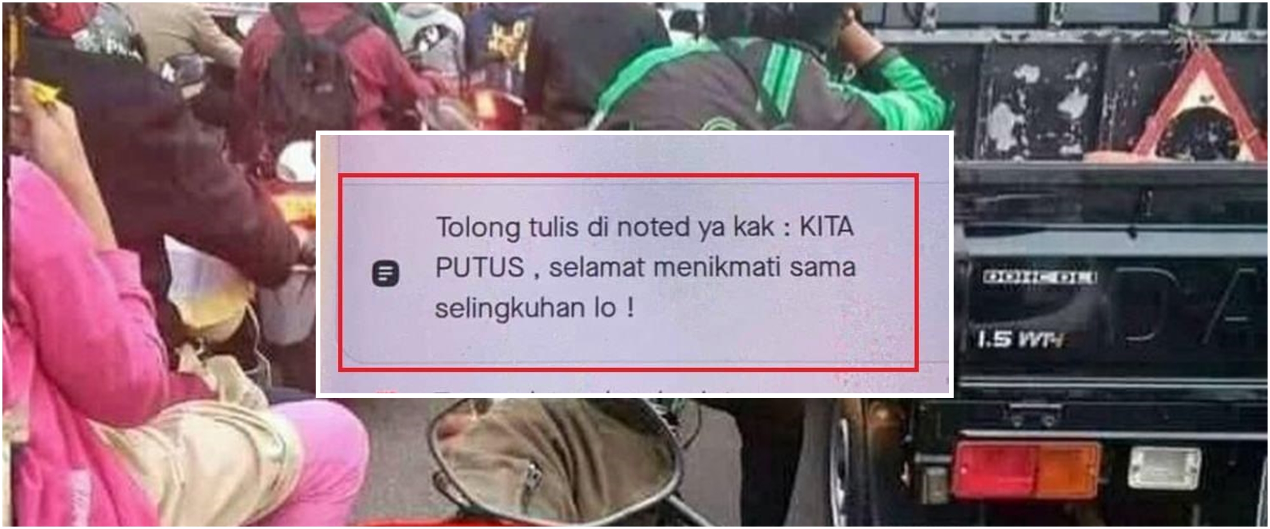 17 Tulisan nyeleneh catatan pesanan di aplikasi ojek online ini bikin driver senyum datar