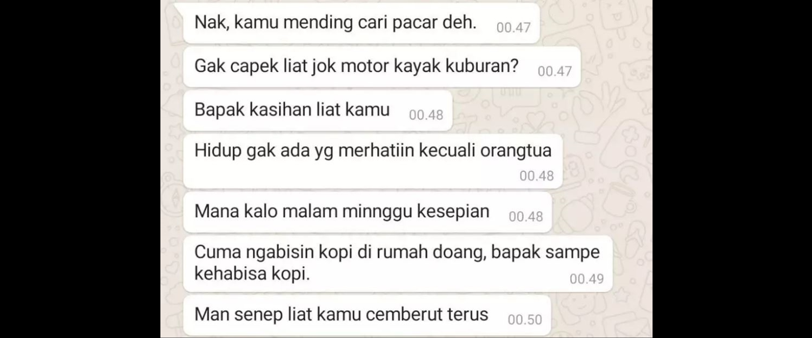 Nyeleneh abis, 11 chat lucu nasihat orang tua ini nyelekitnya bikin realistis