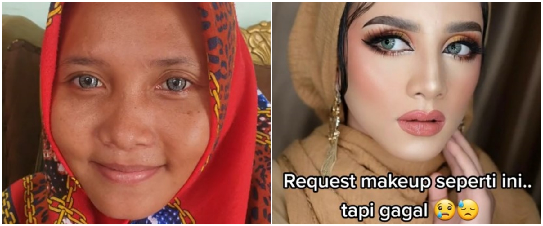 Wanita ini minta dirias MUA ala Arabian look, hasil transformasinya mirip Ayu Ting Ting