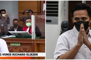 Momen isak tangis Bharada E pecah usai divonis 1,5 tahun, disambut riuh pendukungnya