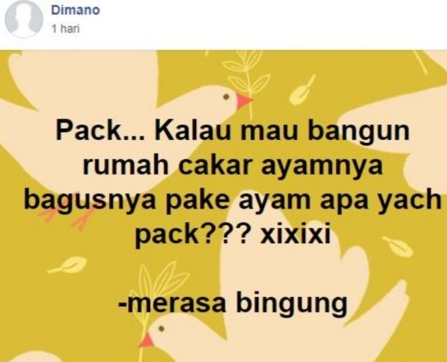 11 Lelucon receh bapak-bapak waktu tanya di grup Facebook ini bikin ikutan mikir