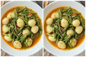 Resep puyuh buncis kuah pedas, segar, nikmat, dan menggugah selera