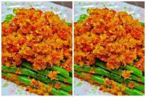 Resep cah baby buncis sambal ebi, lezat, nikmat, bikin nagih
