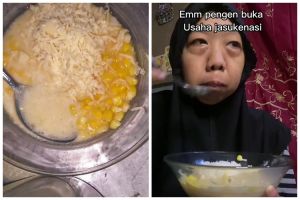 Agar kenyang maksimal, aksi perempuan makan jasuke ini bikin nggak habis pikir