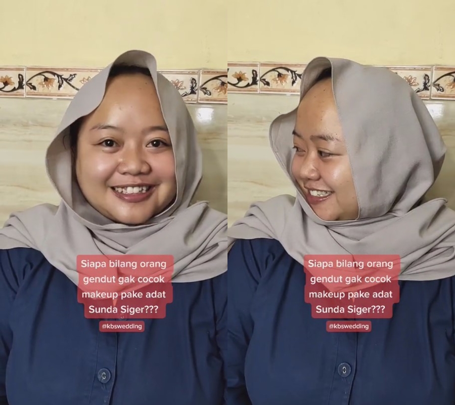 Wanita tembem dirias MUA jadi manten Sunda Siger ini hasilnya manglingi, cantik pol