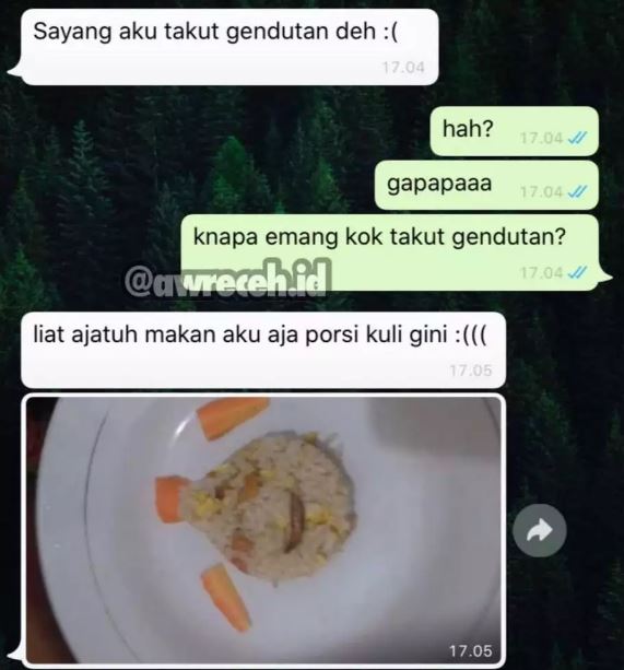11 Chat lucu bahas makan sama pacar ini endingnya bikin ketawa sambil geleng kepala