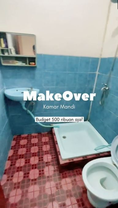Kamar mandi jadul ini disulap jadi estetik, budget renovasi cuma Rp 500 ribu