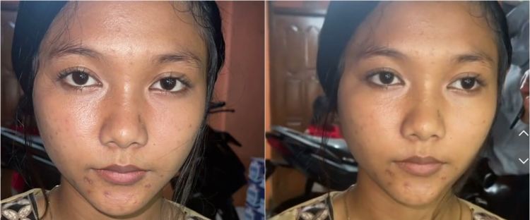 Potret wanita wajah polos dimakeup jadi pengantin Jawa look Barbie