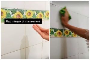 Cuma pakai bahan-bahan sederhana, ini cara mudah menghilangkan bercak minyak di tembok dapur