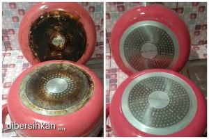 Hanya dengan 3 bahan, ini trik menghilangkan noda hitam di pantat teflon