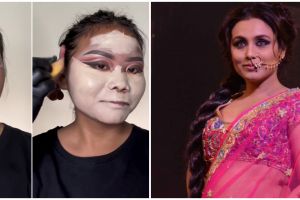 Wanita kulit sawo matang dirias MUA pakai garpu dan sendok, hasilnya jadi mirip Rani Mukerji